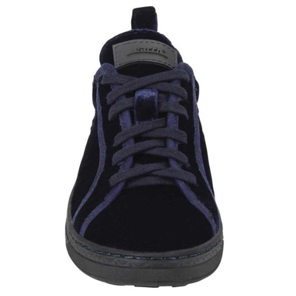 NWT Earth Zinnia Women’s Dark Navy Blue Velvet Lace-Up Shoes Sneakers - Picture 5 of 8